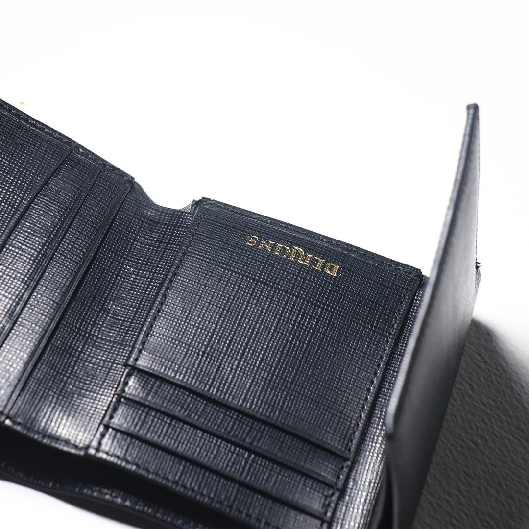 Leather Trifold  Black Wallet