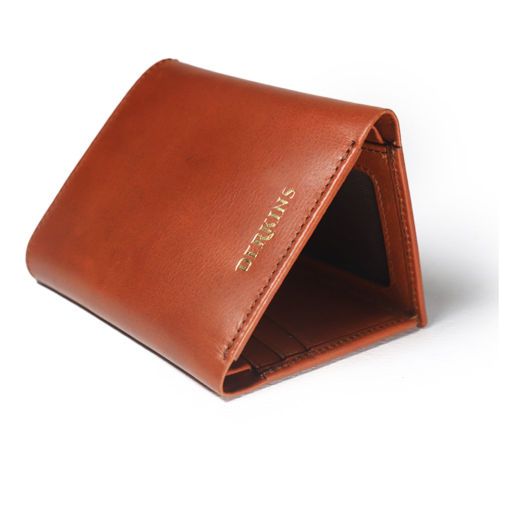 Leather Trifold Brown Wallet