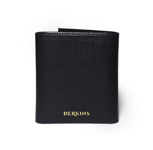 Leather Trifold  Black Wallet